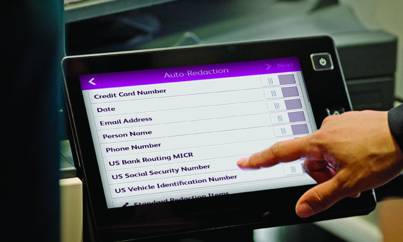Schermata applicazione Auto-Redaction Schermata applicazione Auto-Redaction